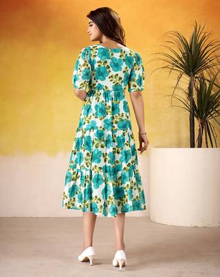 Multicolor Floral printed Frock 3