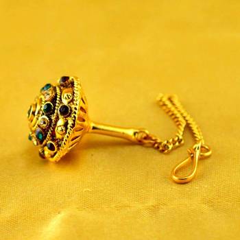 Micro Gold Platted Meenakari Borla 2