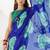 Sheer Elegance Chiffon Floral Saree with Delicate Lace Border