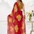 Sheer Elegance Chiffon Floral Saree with Delicate Lace Border