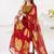 Sheer Elegance Chiffon Floral Saree with Delicate Lace Border