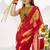 Sheer Elegance Chiffon Floral Saree with Delicate Lace Border