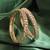 Round shape antique gold plated brown uncut kundan stone set of 2 bangle set for women and girls