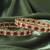 Round shape antique gold plated maroon uncut kundan stone set of 2 bangle set for women and girls