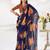 Sheer Elegance Chiffon Floral Saree with Delicate Lace Border