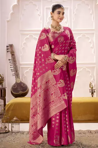 Royal Radiance Roop Silk Blend Saree with Exquisite Zari Weaving
