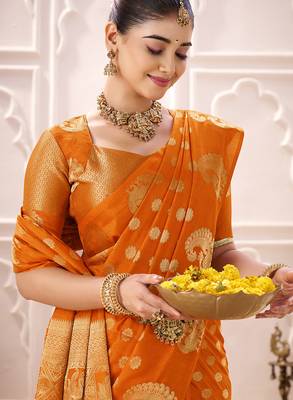 Royal Radiance Roop Silk Blend Saree with Exquisite Zari Weaving 2