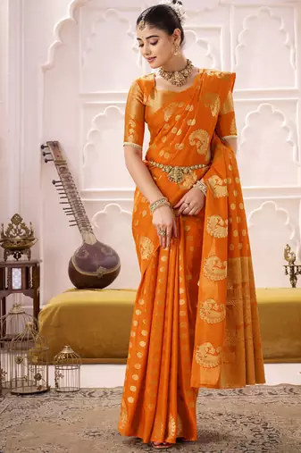 Royal Radiance Roop Silk Blend Saree with Exquisite Zari Weaving
