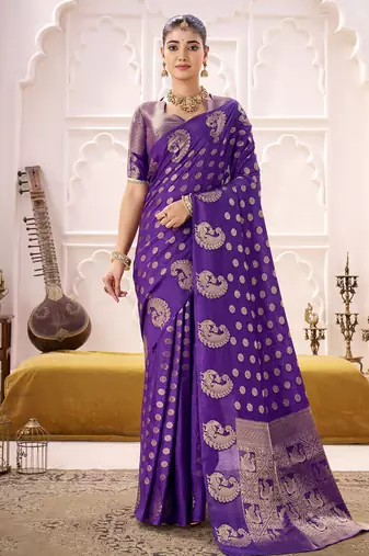 Royal Radiance Roop Silk Blend Saree with Exquisite Zari Weaving