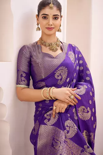 Royal Radiance Roop Silk Blend Saree with Exquisite Zari Weaving