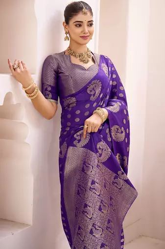 Royal Radiance Roop Silk Blend Saree with Exquisite Zari Weaving