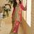 Magenta real premium digital crep silk readymade cord set with mirror work