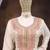 White embroderied silk fully stitched palazzo suit