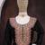 Black embroderied silk palazzo suit