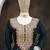 Dark green embroderied silk palazzo suit