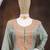 Sky blue embroderied silk palazzo suit