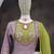 Lavender embroderied silk dhoti suit