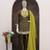 Mehndi embroderied silk dhoti suit