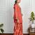 Red art silk printed salwar-kameez