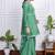 Green art silk printed salwar-kameez