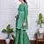 Green art silk printed salwar-kameez