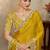 soft satin silk blend saree with sequence & multi stone work + blouse