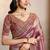 kanjivaram self jacquard silk blend saree with position print & embroidery + blouse