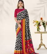 Celebrate Traditions in Printed Tussar Silk Blend Saree