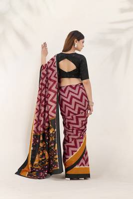 Celebrate Traditions in Printed Tussar Silk Blend Saree 3