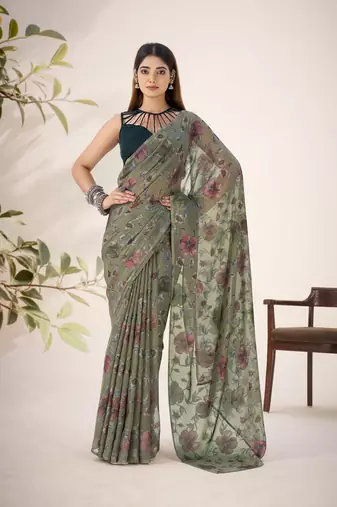 Shimmering Beauty in Viscose Lurex Brasso Saree