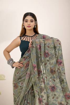 Shimmering Beauty in Viscose Lurex Brasso Saree 2