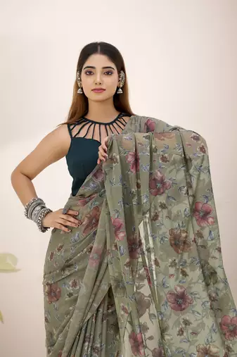 Shimmering Beauty in Viscose Lurex Brasso Saree