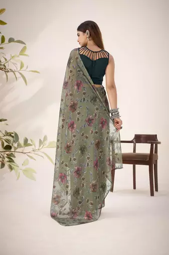 Shimmering Beauty in Viscose Lurex Brasso Saree