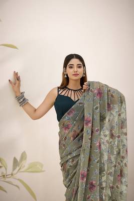 Shimmering Beauty in Viscose Lurex Brasso Saree 5