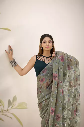 Shimmering Beauty in Viscose Lurex Brasso Saree