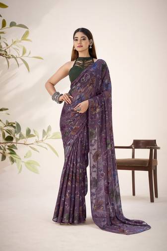 Shimmering Beauty in Viscose Lurex Brasso Saree