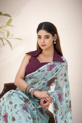 Shimmering Beauty in Viscose Lurex Brasso Saree 2