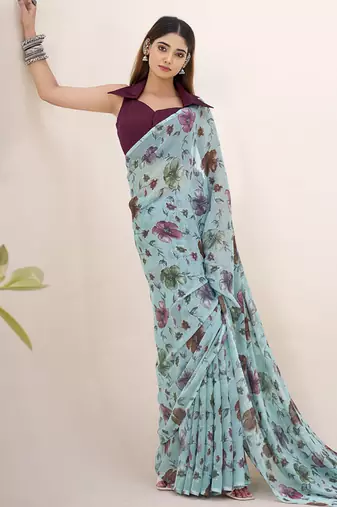 Shimmering Beauty in Viscose Lurex Brasso Saree