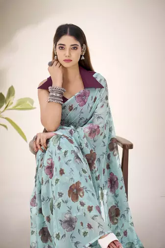 Shimmering Beauty in Viscose Lurex Brasso Saree