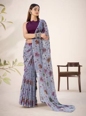 Shimmering Beauty in Viscose Lurex Brasso Saree 1