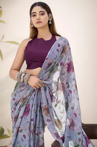 Shimmering Beauty in Viscose Lurex Brasso Saree
