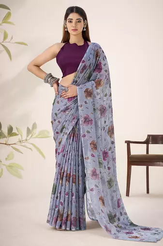 Shimmering Beauty in Viscose Lurex Brasso Saree