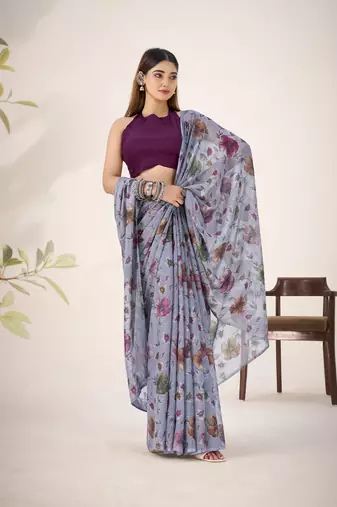 Shimmering Beauty in Viscose Lurex Brasso Saree