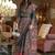 Black silk blend printed ceremonial saree