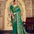 Teal silk blend banarasi zari work classic saree