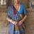 Silk blend purple and aqua blue patola print classic festival wear saree