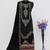 Black velvet semi stitched suit with heavy embroidery & sequence work