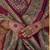 Maroon silk blend print work traditional saree for ceremonial