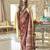 Georgette classic saree with fancy work for ceremonial in rust
