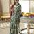 Georgette classic saree with fancy work for ceremonial in dark green
